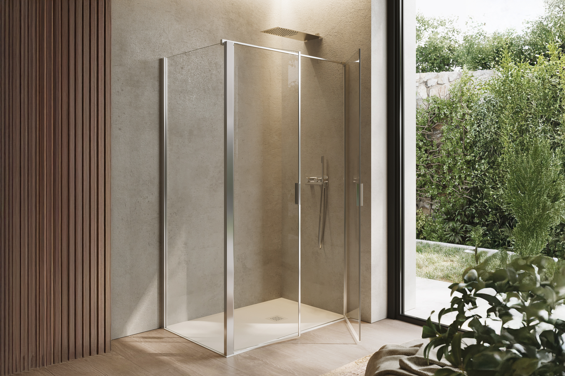 Porta saloon + Parete fissa