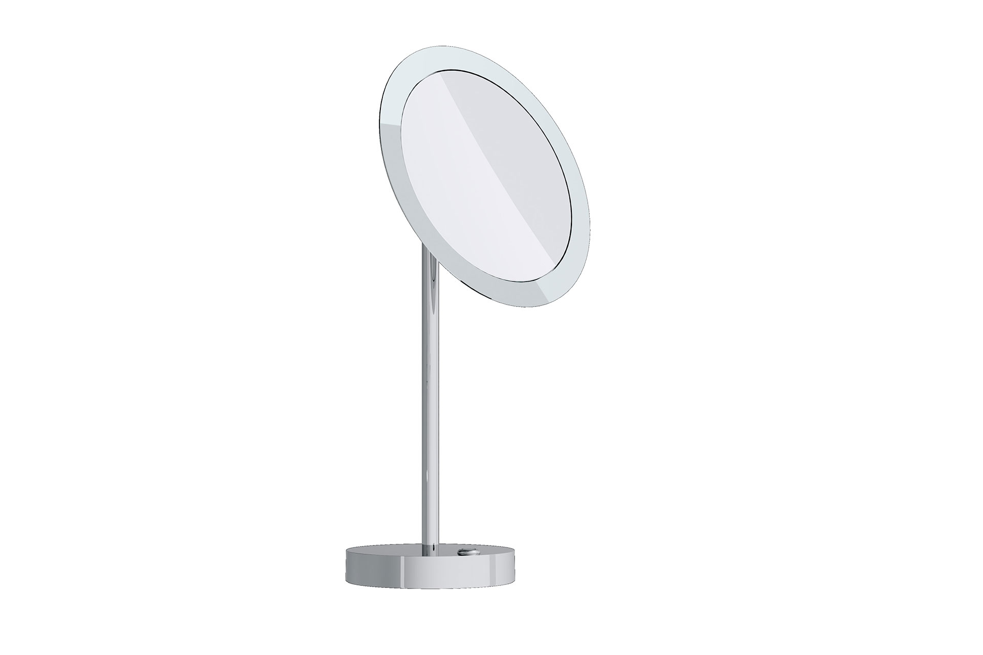 Magnifying table mirror with LED light